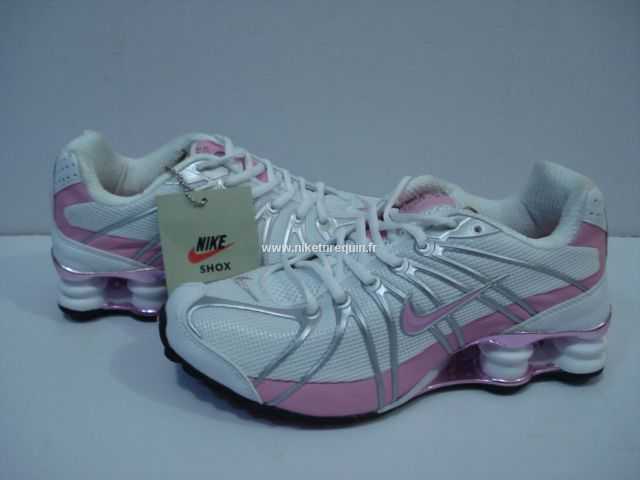 Femmes Nike Shox Nz Blanc Rose (2)